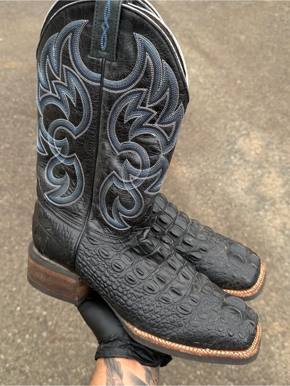 Mens Cavender Alligator Skin Cowboy Boots size 9.5